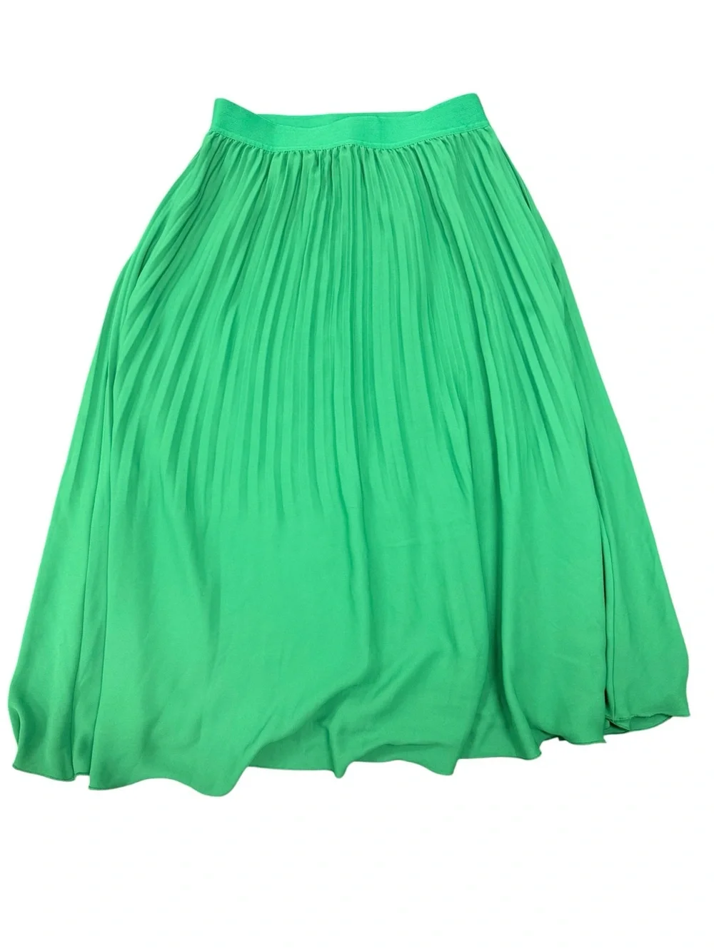 J. Crew Pleated Midi Skirt Size 4 | Emerald Green | 100% Polyester | Flowy
